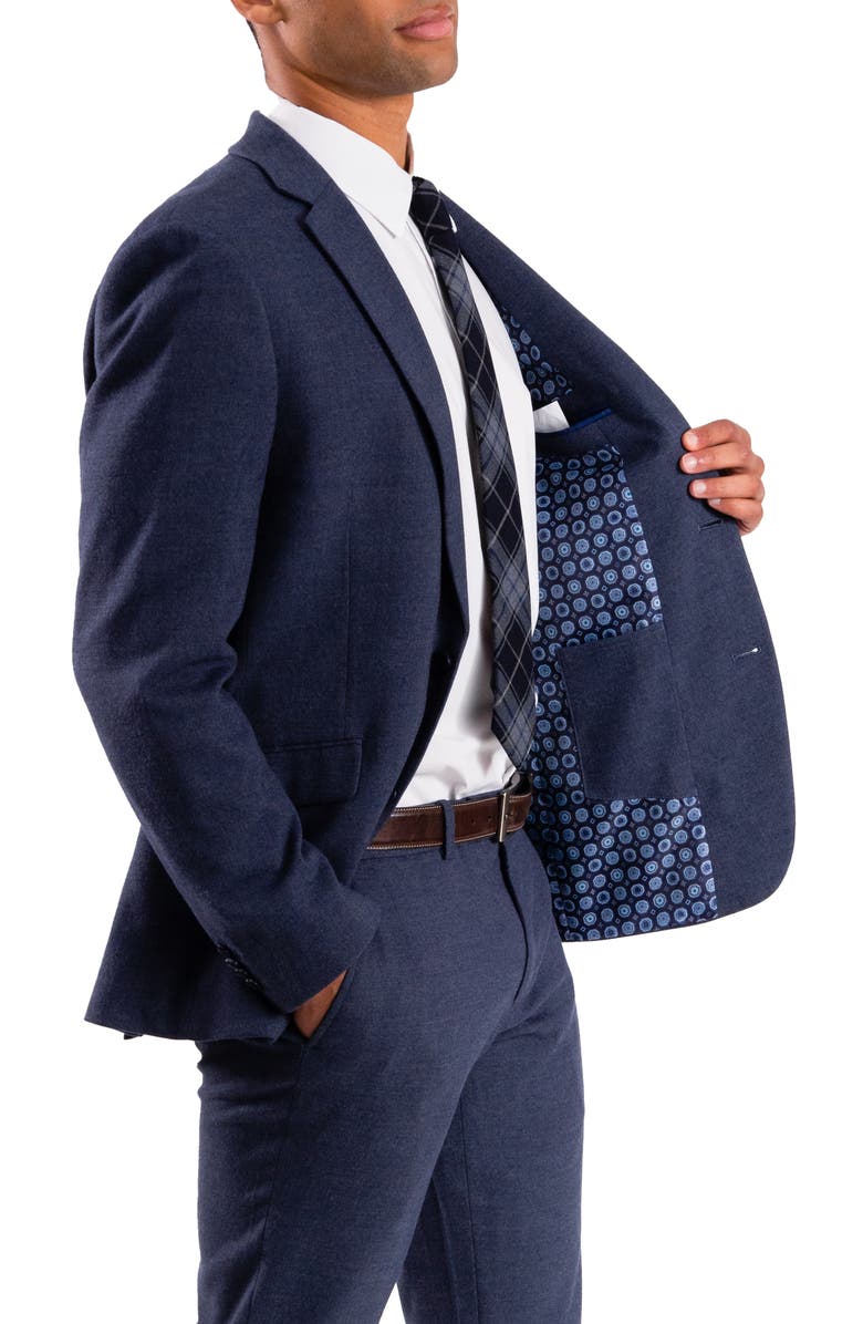 SAVILE ROW CO Navy Donegal Twist Trim Fit Suit, Alternate, color, Navy