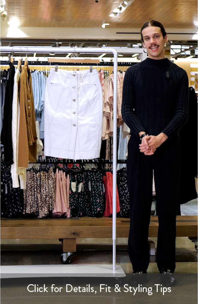 Varlina Button Front Denim Skirt, sales video thumbnail