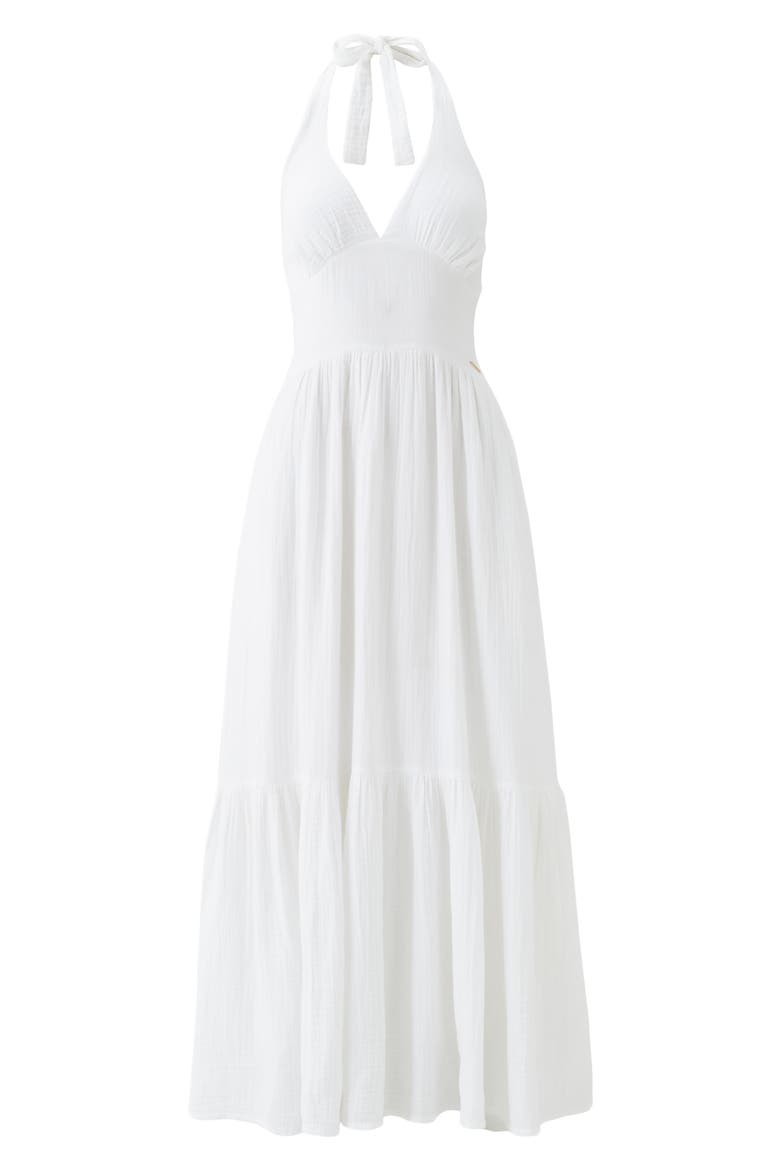 Shay Halter Cover-Up Dress, Alternate, color, WHITE