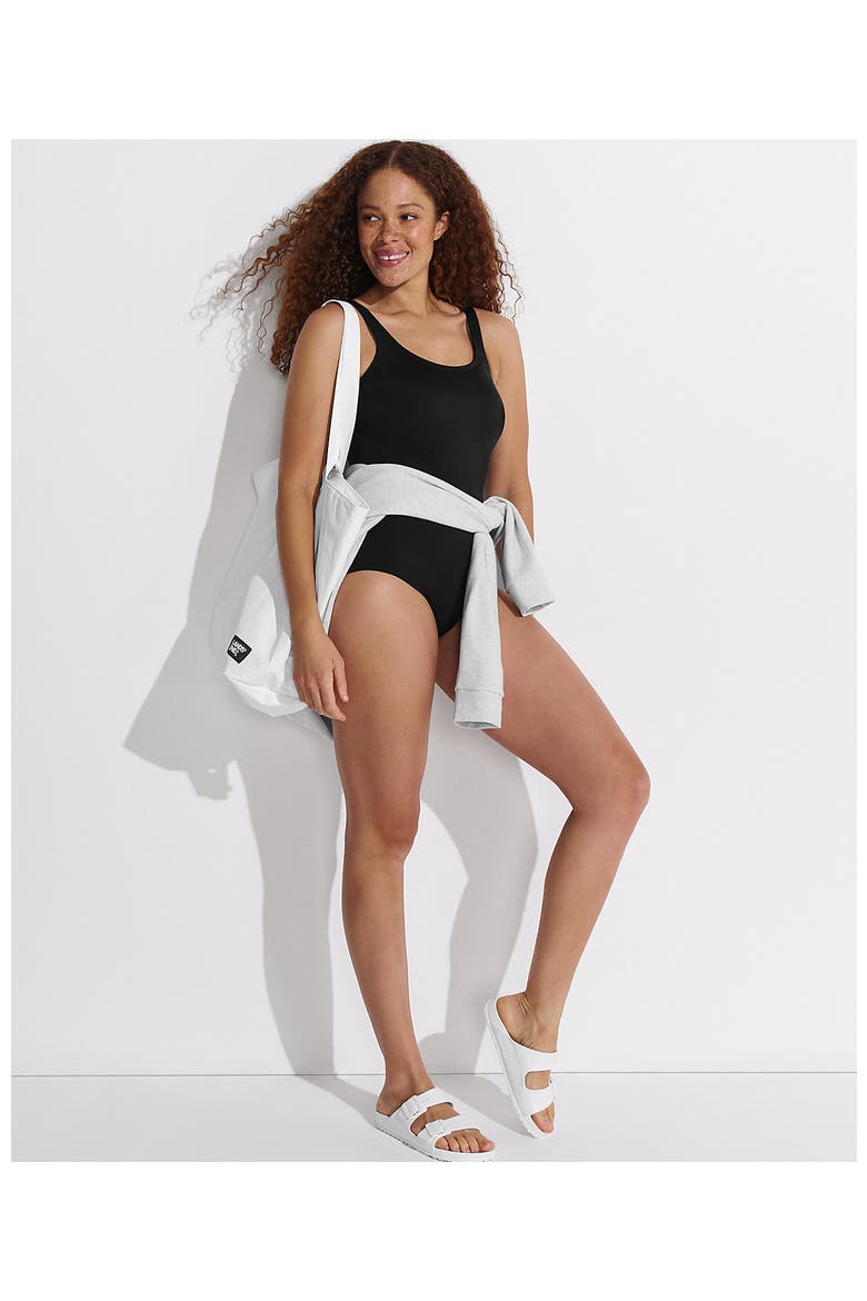 Plus Size DD-Cup Scoop Neck One Piece Swimsuit, Alternate, color, Black