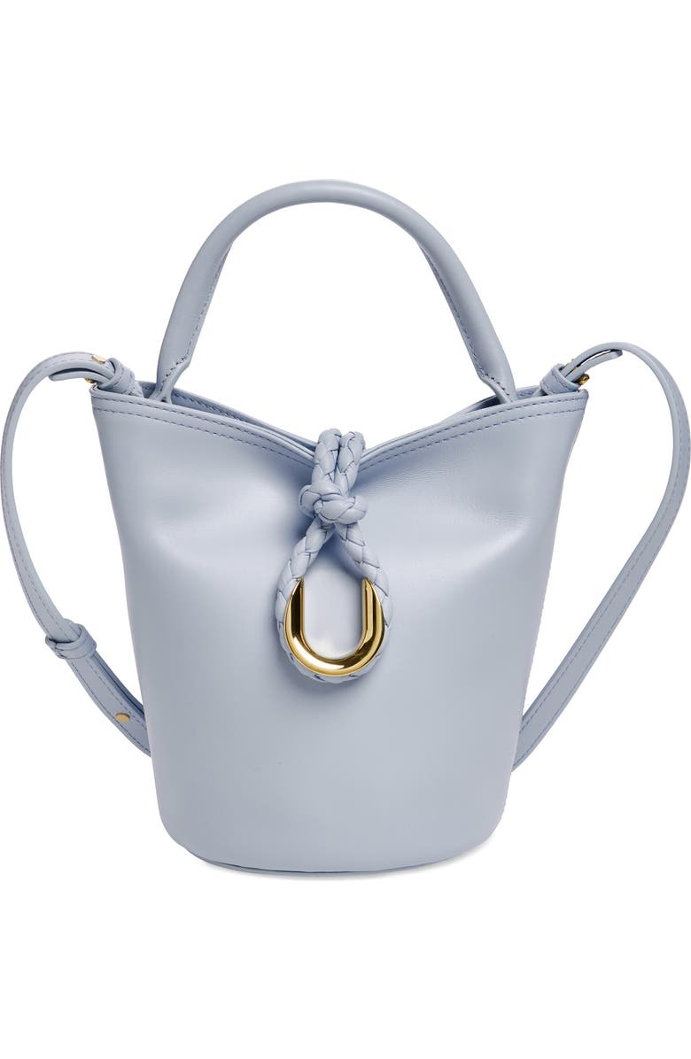 Bottega Veneta Mini Liberta Leather Bucket Bag, Main, color, 1441 Lunar-M Brass