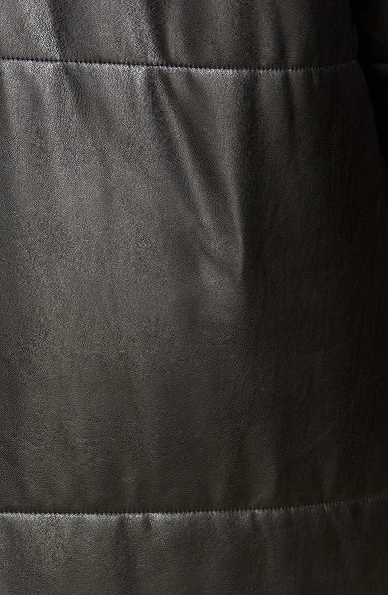 Open Edit Faux Leather Maxi Puffer Coat, Alternate, color,