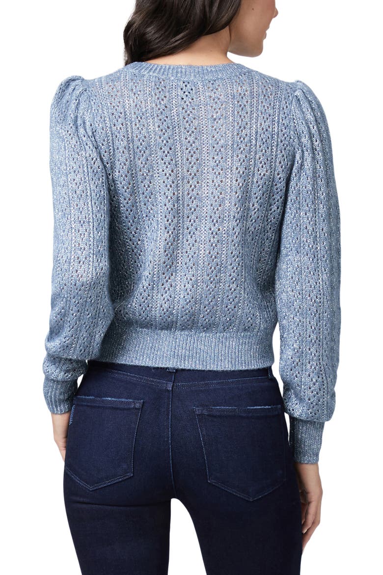 Athena Pointelle Crewneck Sweater, Alternate, color, MNBLUSLVR