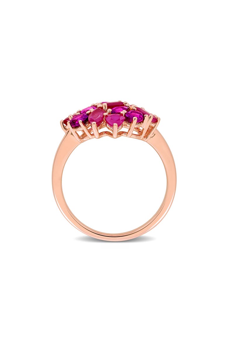 Multi-Shaped Ruby Statement Ring, Alternate, color, RED