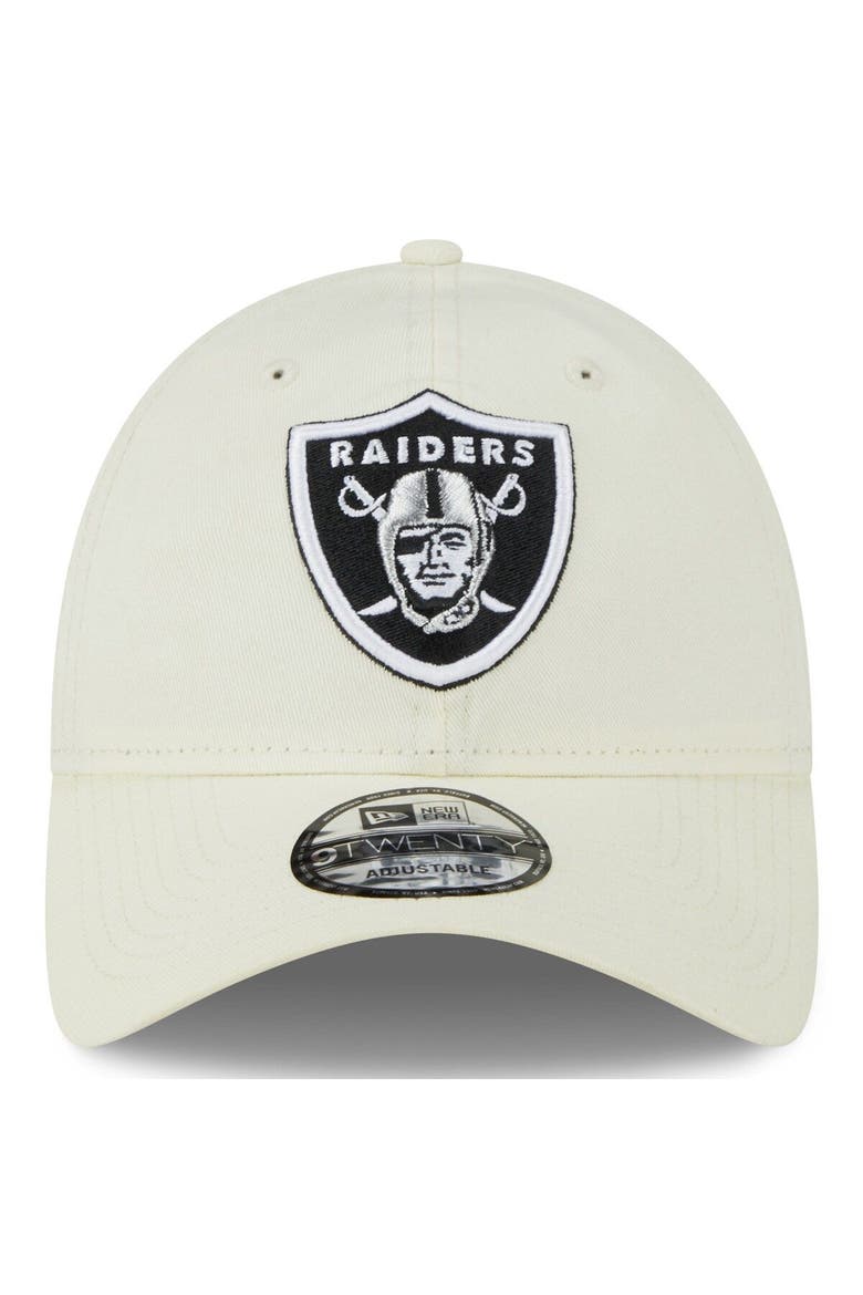 Men's New Era Cream Las Vegas Raiders Core Classic 2.0 9TWENTY Adjustable Hat, Alternate, color, Cream