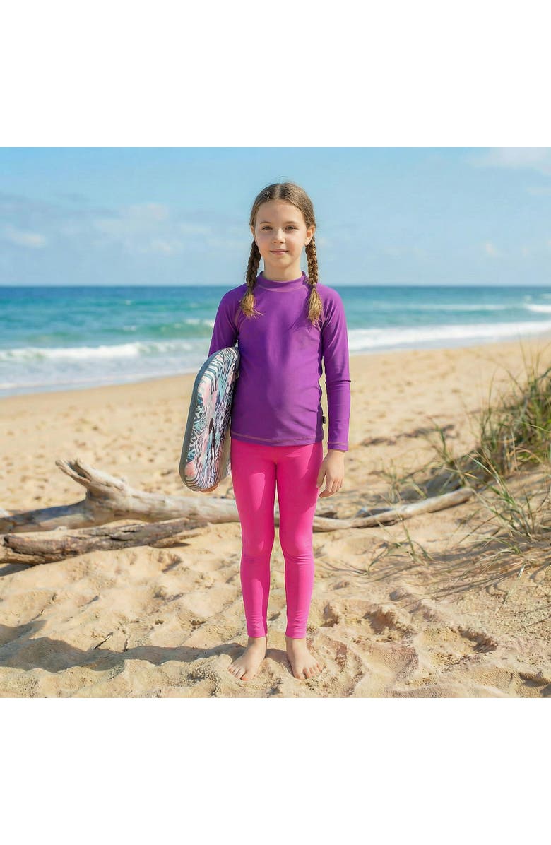 CITY THREADS Kids' UPF 50+ Nylon/Spandex Blend Swim Leggings, Alternate, color, Black