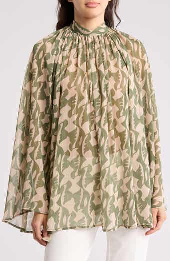 Bell Sleeve Mesh Top