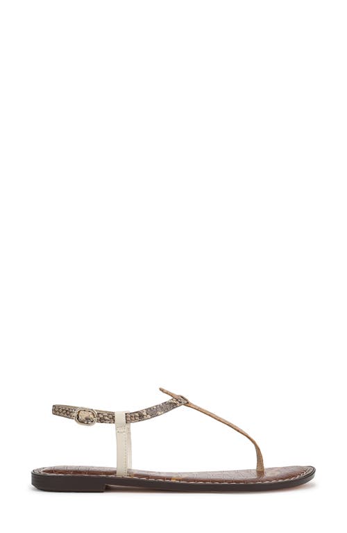Sam Edelman Gigi Thong Sandal Natural Multi Python In Natural Multi
