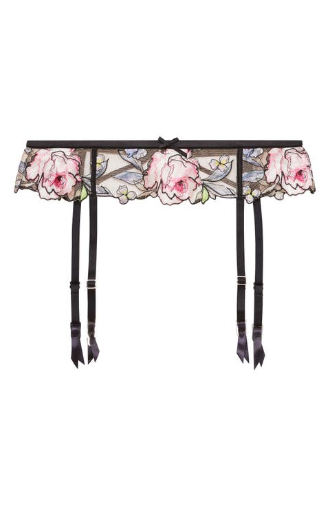 Fidelia Embroidered Garter Belt