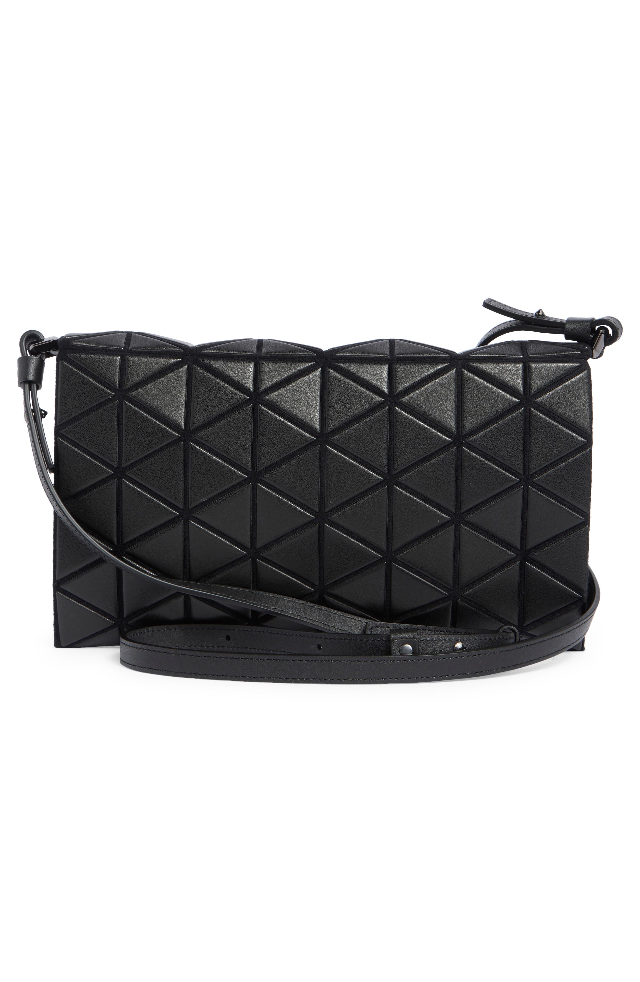 Bao Bao Issey Miyake Tonneau Matte Black Crossbody Bag, Alternate, color, Matte Black