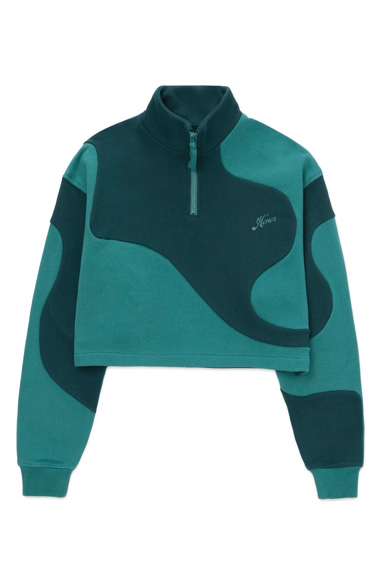 HONOR THE GIFT Curved Patchwork Pullover, Main, color, 