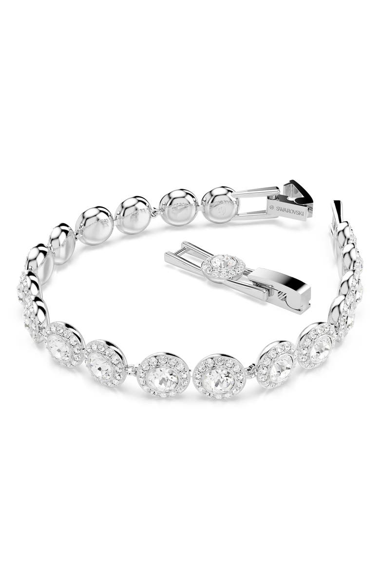 Swarovski Una Crystal Bracelet, Alternate, color, Silver/ White