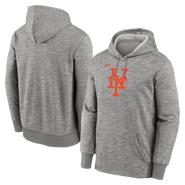 Nike Men's Nike Heather Gray New York Mets Primary Logo Therma Hoodie