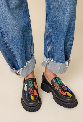 Charlotte Stone Chandler Tasseled Lug Sole Loafer Nordstrom