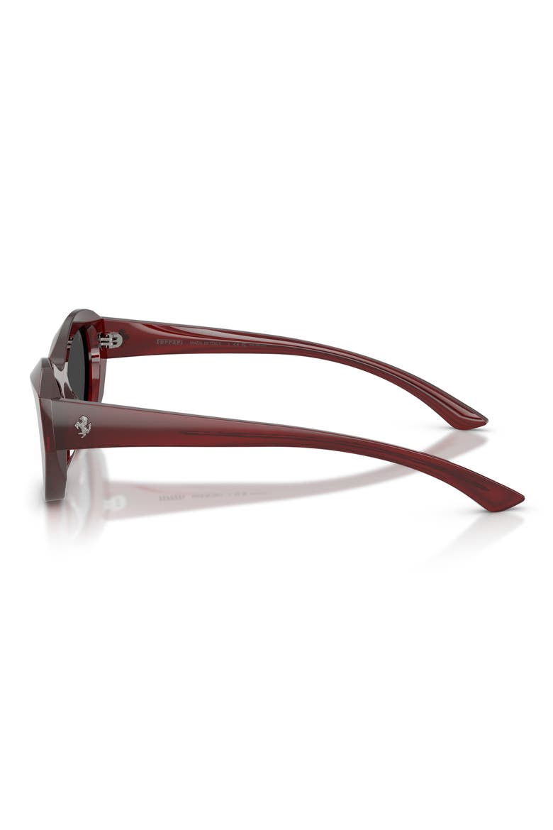 53mm Polarized Cat Eye Sunglasses, Alternate, color, STRIPED RED / POLAR BLACK