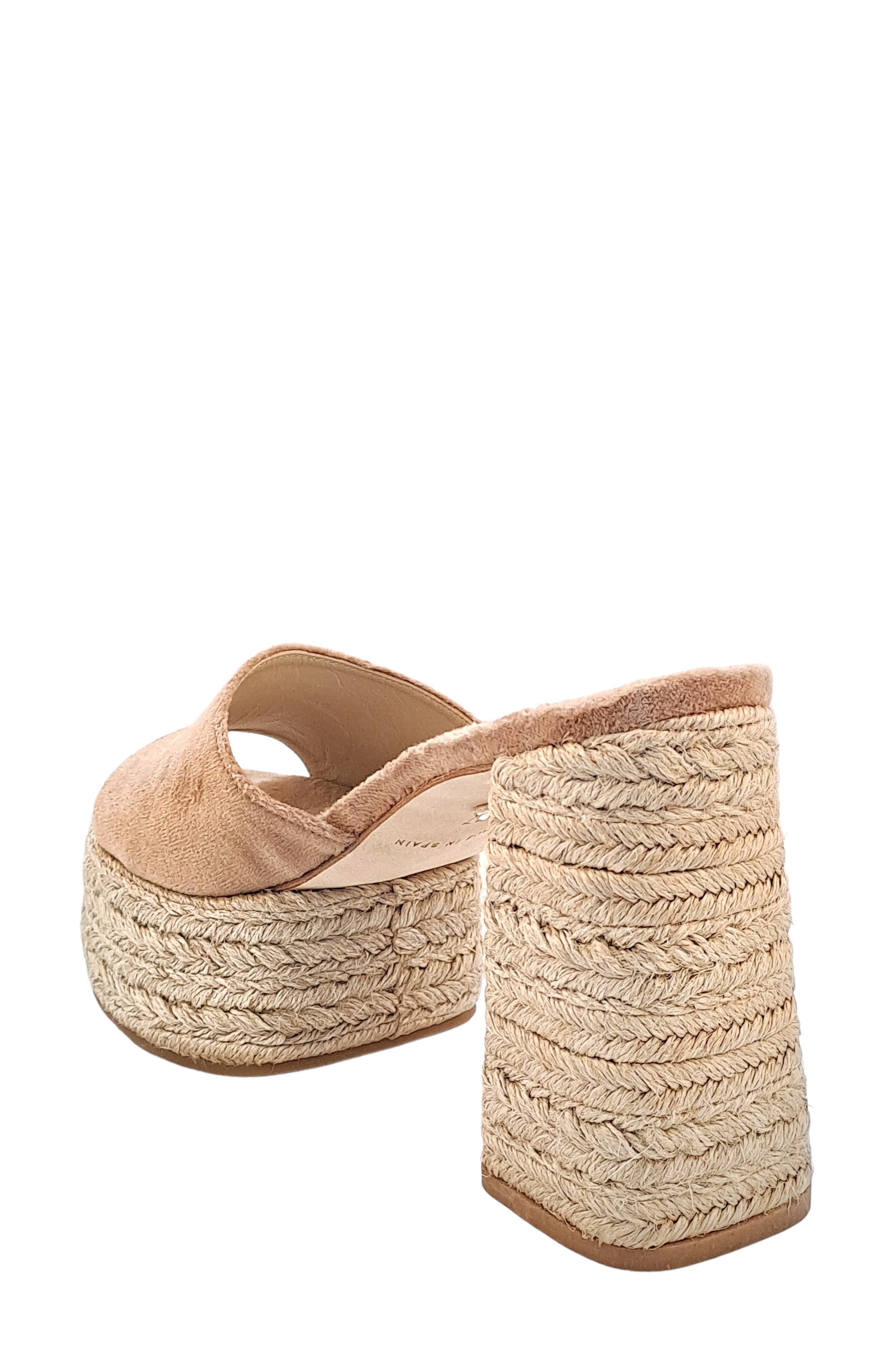 Sunset Platform Espadrille Sandal, Alternate, color, TAUPE FABRIC