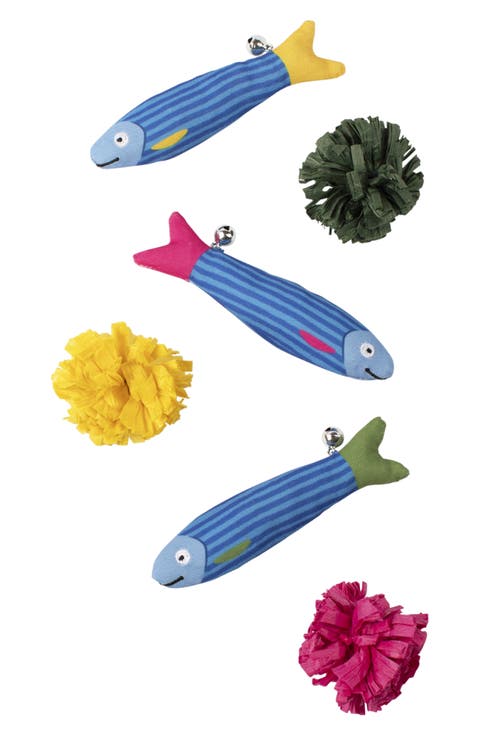 Living the Sardine Life Set of 6 Cat Toys