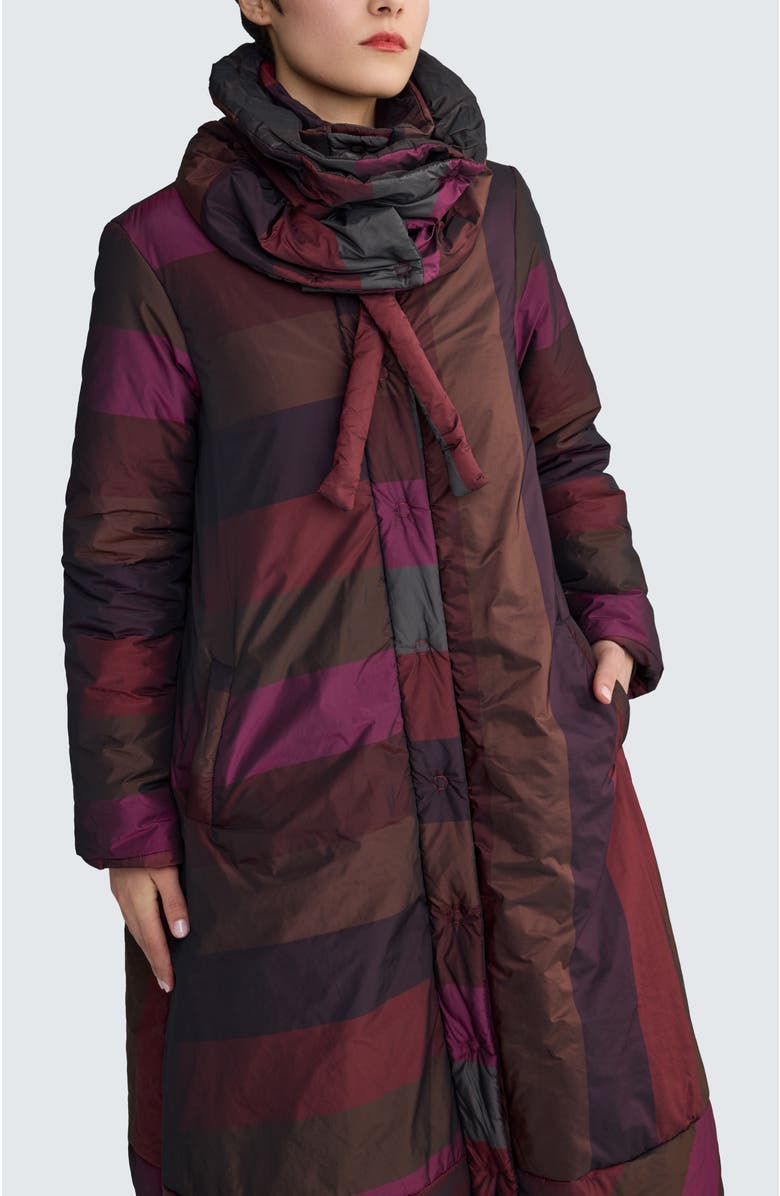 LUUKAA Celeste Balloon Coat, Alternate, color, Dark Scarlet