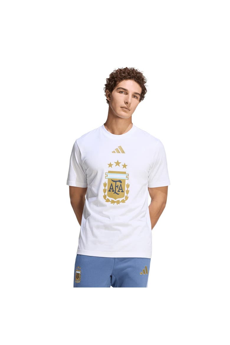 Men's adidas  White Argentina National Team FIFA x World Cup Alphaskin Graphic T-Shirt, Main, color, White