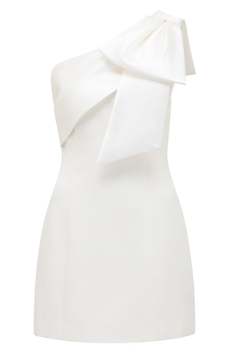 Ever New Holly Bow Shoulder Minidress, Alternate, color, Porcelain