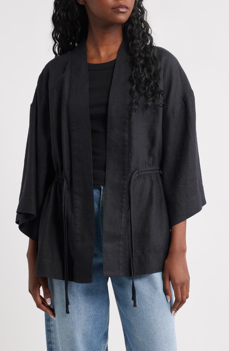 & Other Stories Linen Drawstring Jacket, Alternate, color, 