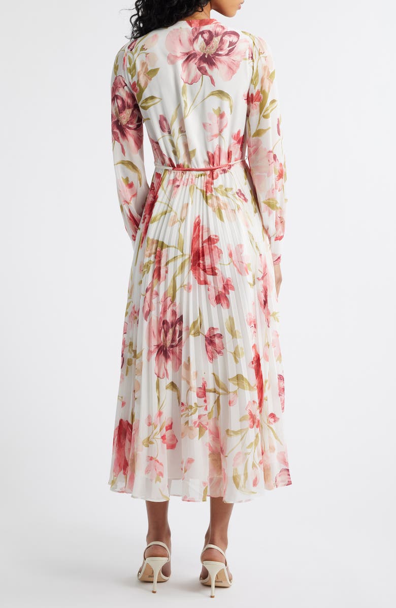 Ever New Saskia Long Sleeve Faux Wrap Dress, Alternate, color, Blush Lyell Floral