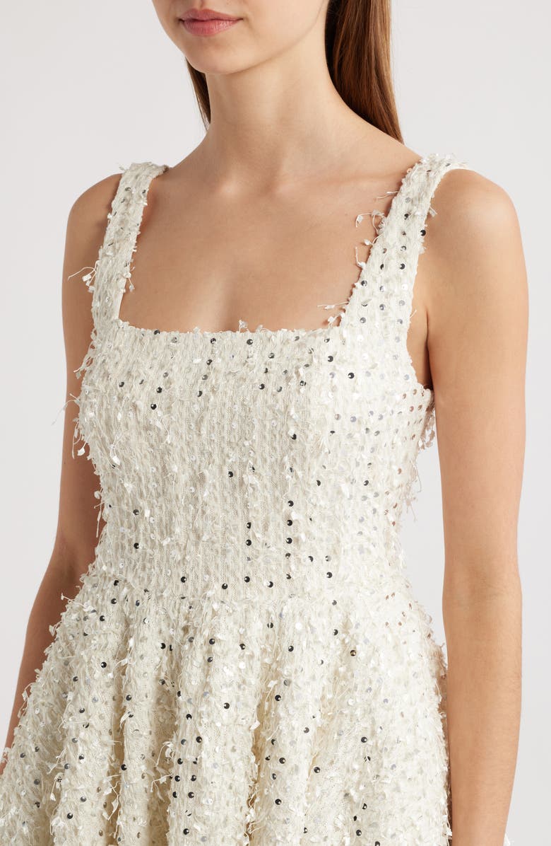 Sonya Moda Sequin Textured Fit & Flare Cocktail Minidress, Alternate, color,