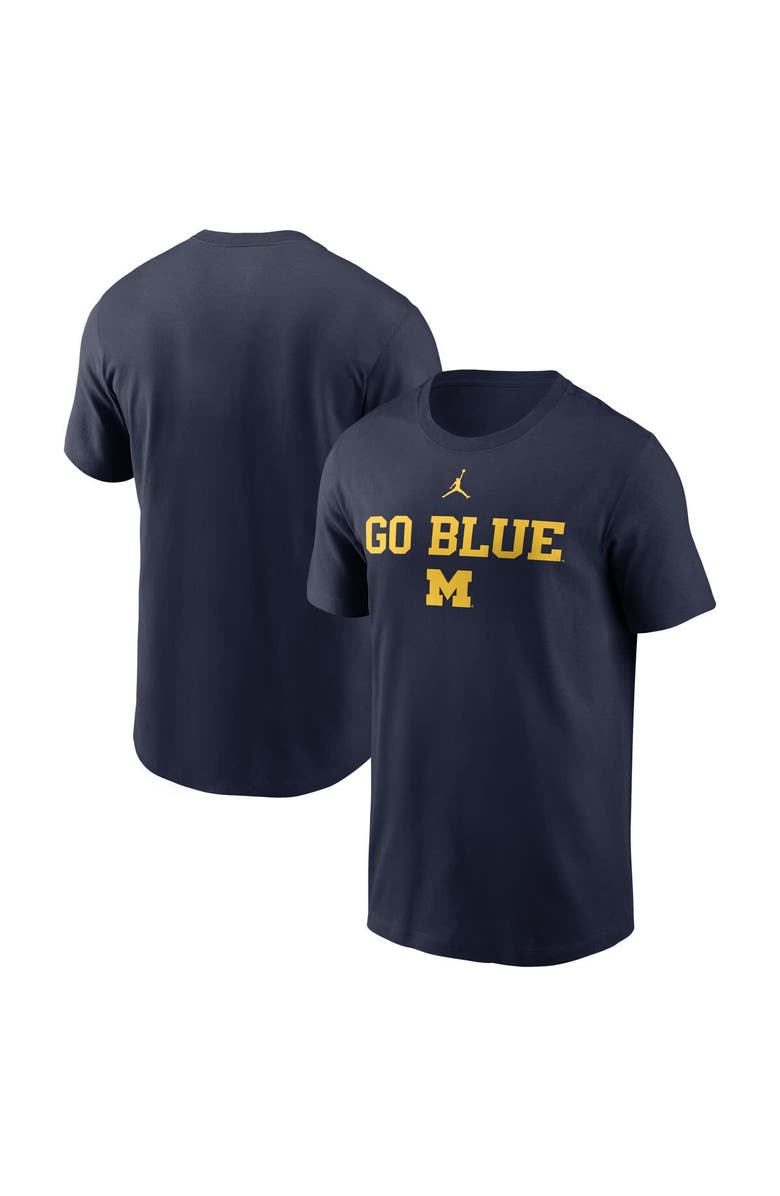 Jordan Brand Men's Jordan Brand Navy Michigan Wolverines 2025 Sideline Mantra Performance T-Shirt, Alternate, color, 