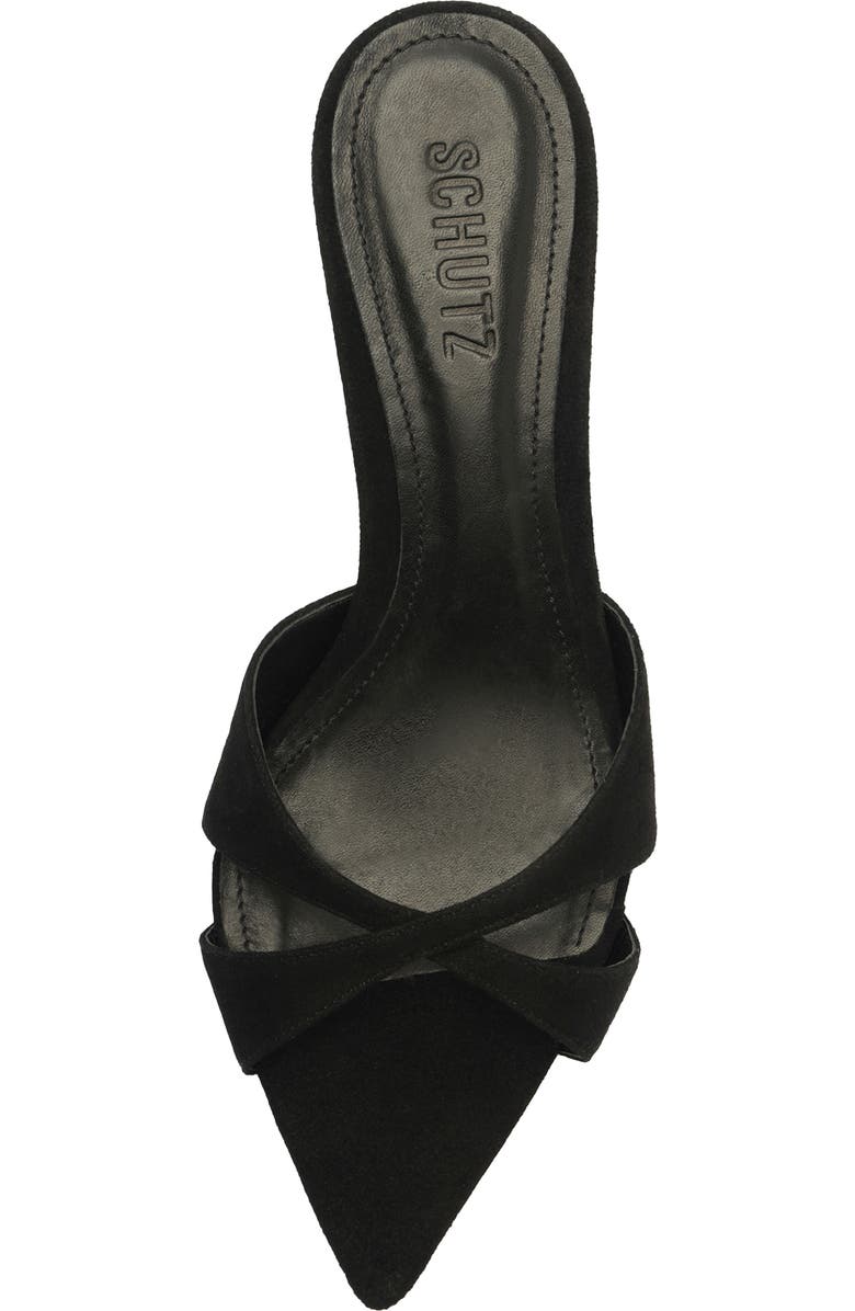 Schutz Hilda Leaf Pointed Toe Sandal, Alternate, color, Black