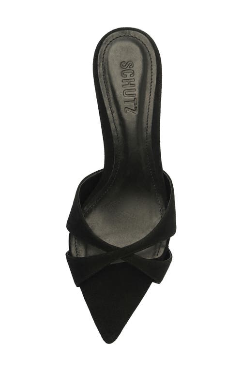 Schutz Hilda Leaf Pointed Toe Sandal In Black