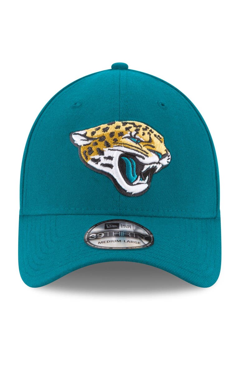 Men's New Era Teal Jacksonville Jaguars 39THIRTY Flex Team Classic Hat, Alternate, color, Teal