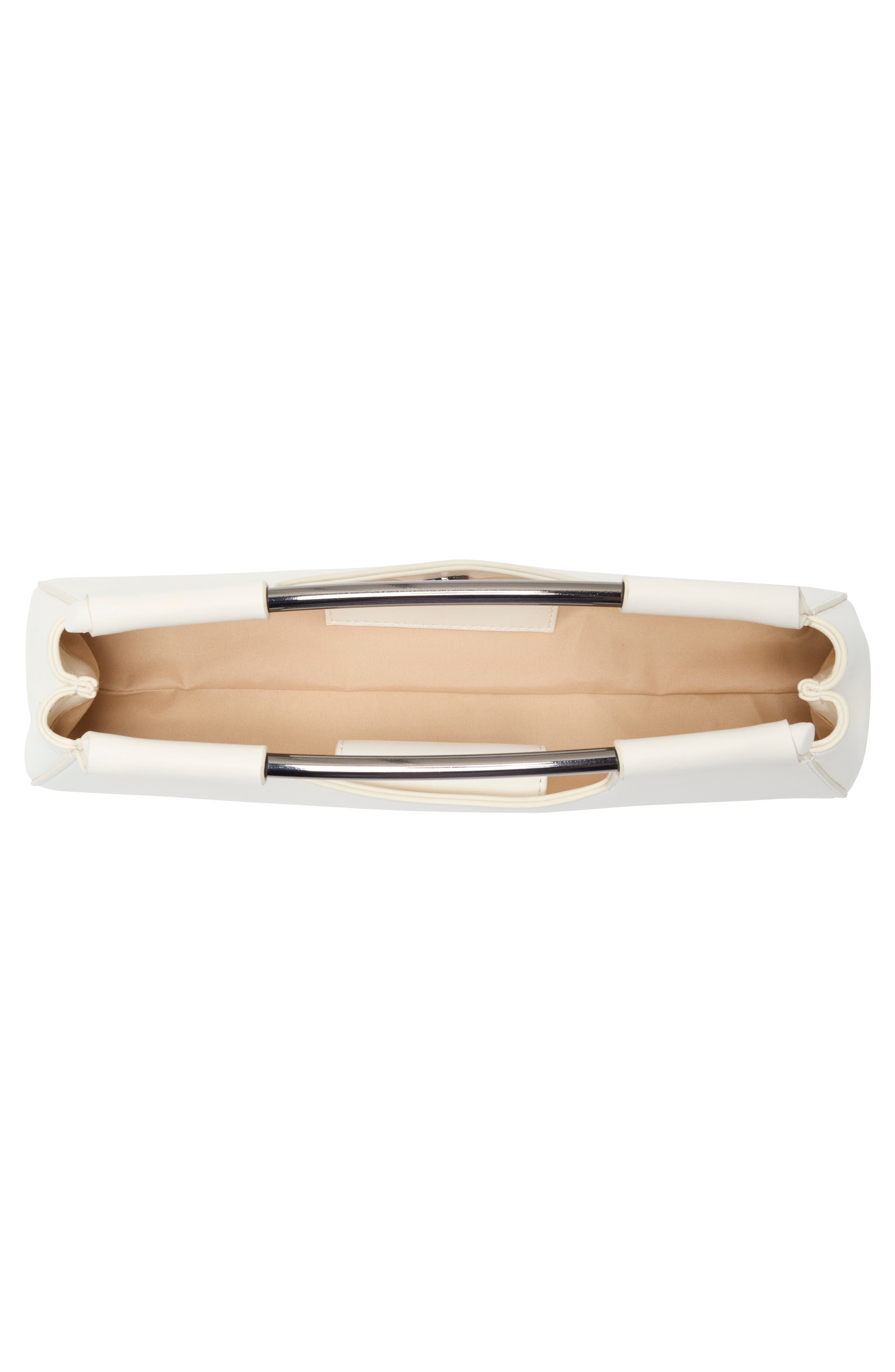 BCBG Curved Hardware Handle Clutch, Alternate, color, Powder