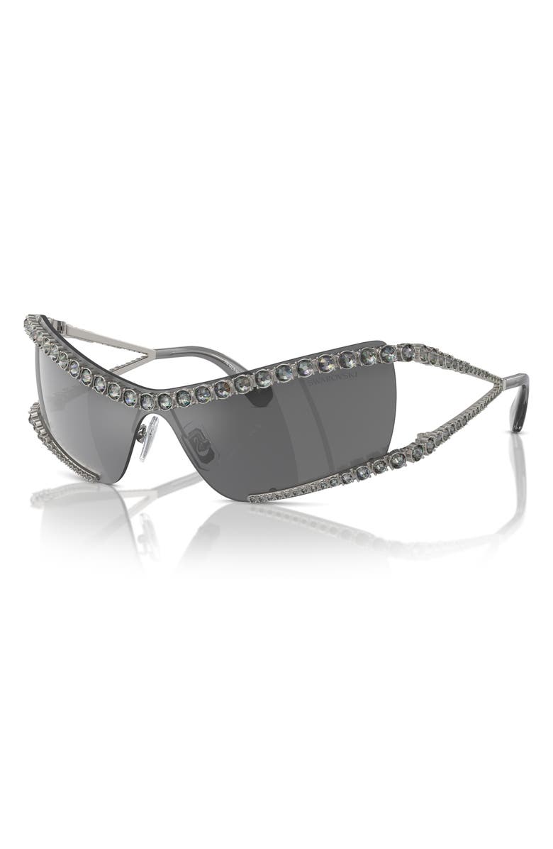 Swarovski Crystal Irregular Sunglasses, Alternate, color,