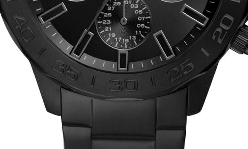 Fossil Men's Bannon Multifunction, Black-tone Stainless Steel Watch In Black