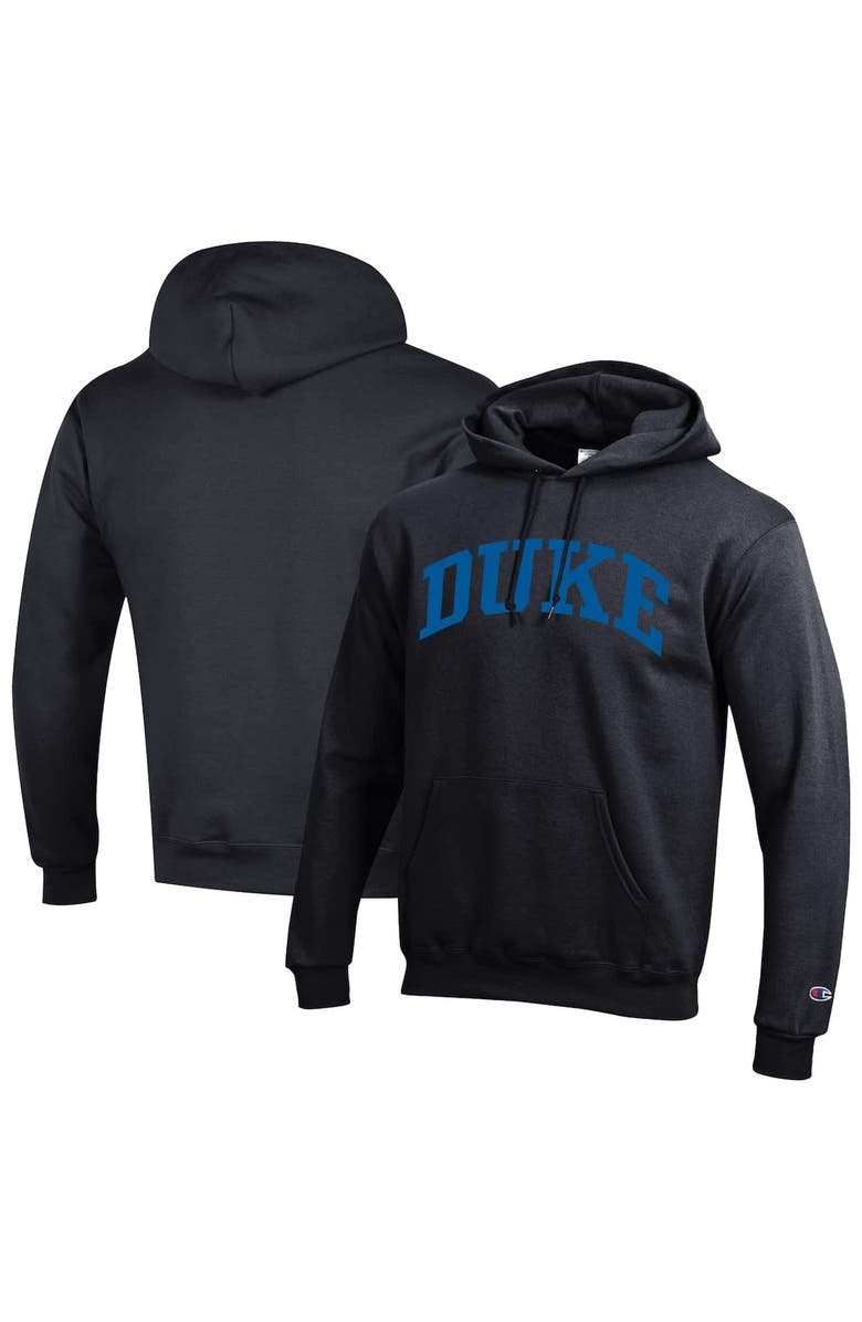 Champion Men's Champion Black Duke Blue Devils Basic Arch Fleece Pullover Hoodie, Main, color, Black