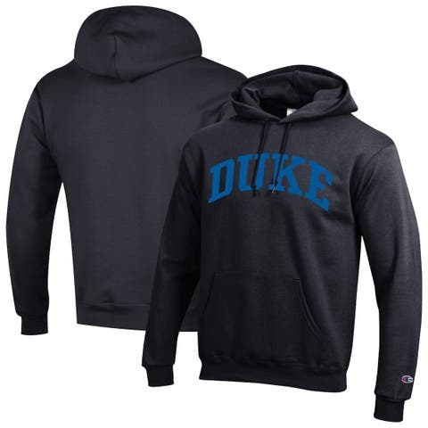 Men's Champion  Black Duke Blue Devils Basic Arch Fleece Pullover Hoodie
