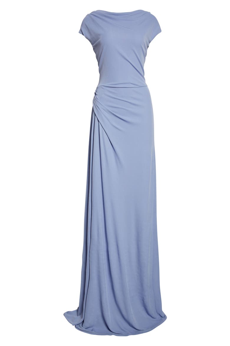 Draped Jersey Gown, Alternate, color, WISTERIA