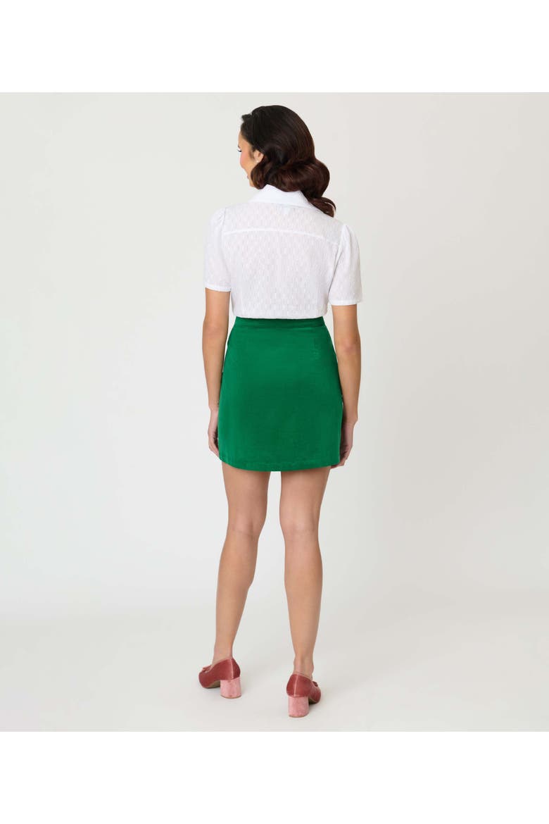 Kitschy Shaped Pocket Match Game Mini Skirt, Alternate, color, Green W/ Bunny Pocket