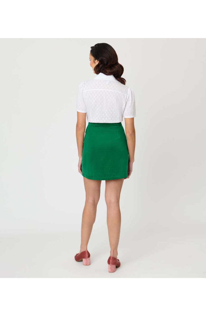 Smak Parlour Kitschy Shaped Pocket Match Game Mini Skirt, Alternate, color, Green W/ Bunny Pocket