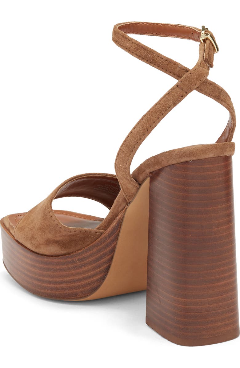 Steve Madden Floria Platform Ankle Strap Sandal, Alternate, color, Chestnut Suede