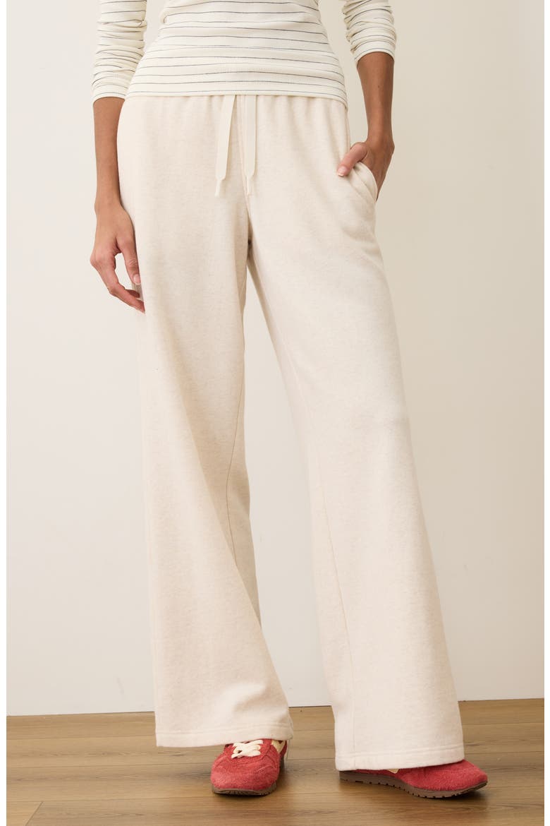 Cloud 9 Fleece Wide Leg Sweatpants, Alternate, color, OATMEAL HEATHER