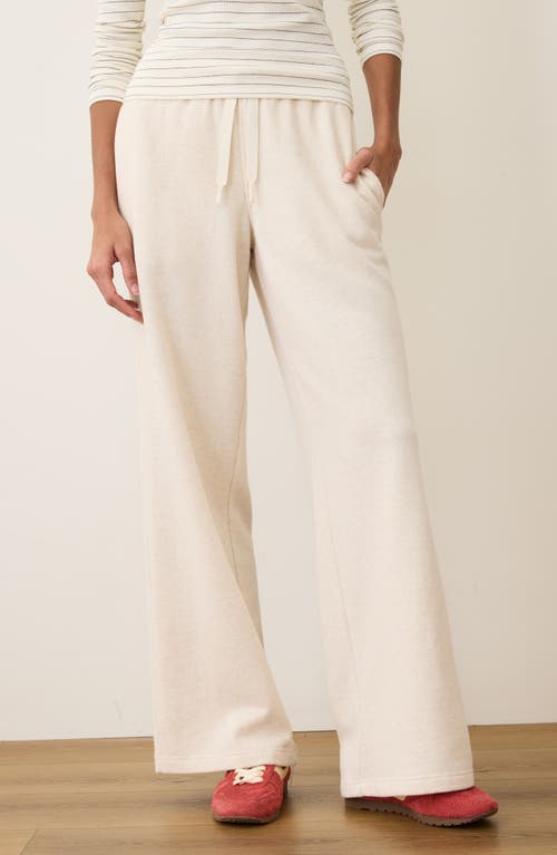 Marine Layer Cloud 9 Fleece Wide Leg Sweatpants In Neutral