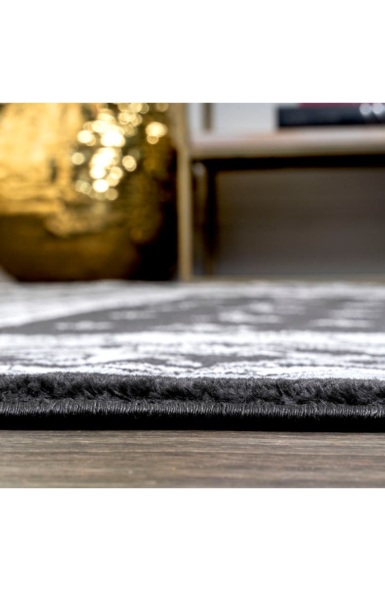 JONATHAN Y Acanthus French Border Area Rug, Alternate, color, Black/Gray