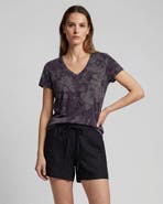 Lords of Harlech Paisley Explosion Womens V-neck Printed Top