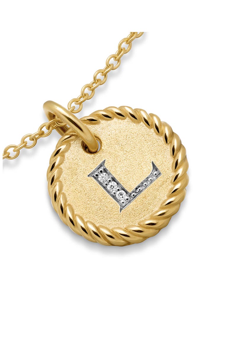 Cable Collectibles Diamond Initial Pendant Necklace, Alternate, color, L
