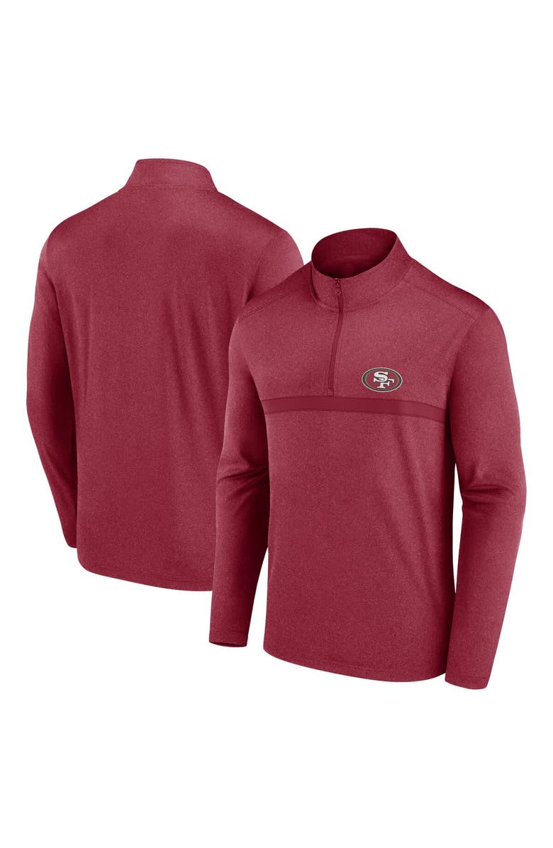 FANATICS Men's Fanatics  Scarlet San Francisco 49ers Head-to-Head Quarter-Zip Top, Main, color, Scarlet