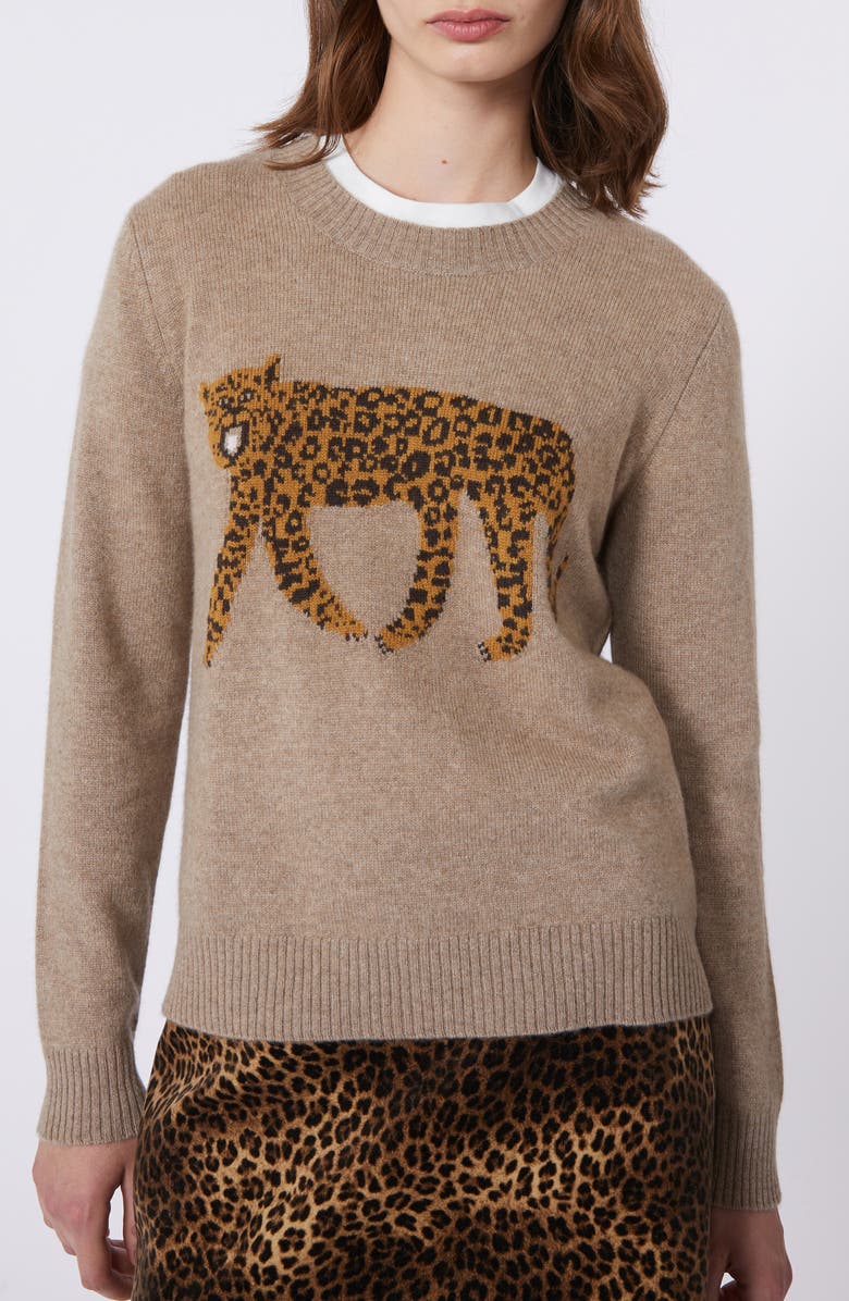 Weekend Max Mara Tunica Jacquard Sweater, Alternate, color, Turtledove