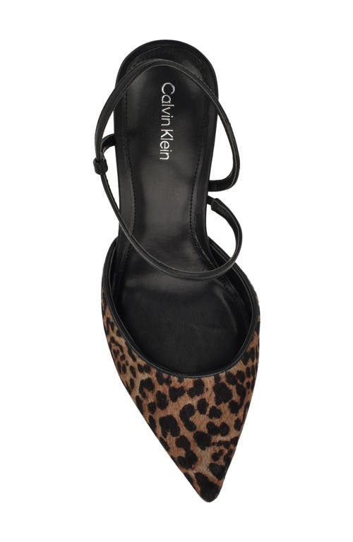 Calvin Klein Corderaly Genuine Calf Hair Pointed Toe Pump In Animal Print