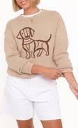 Petal & Pup Amber Dachshund Crewneck Sweater