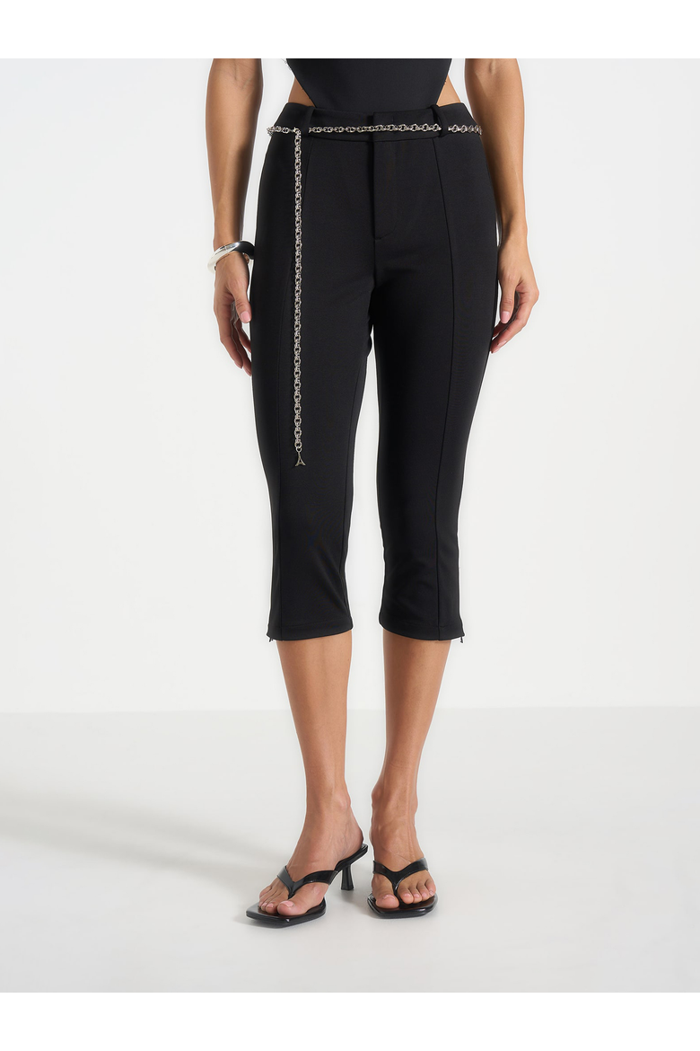 Una Capri Leggings, Alternate, color, Black